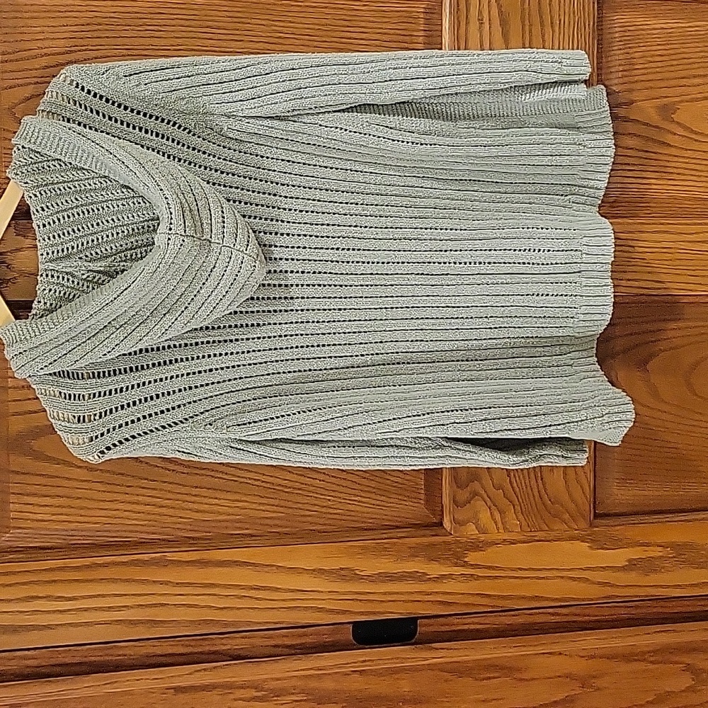 J. Jill Sage Open-Front Cardigan Size L - Picture 7 of 7
